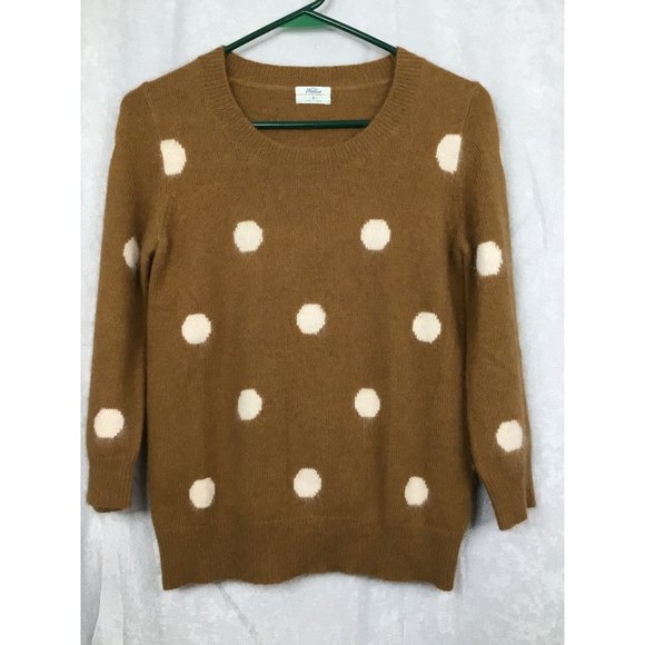 Wallace Pullover Sweater Size Small Brown W/White Dots - Picture 6 of 6